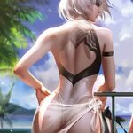 2B vs A2 NieRAutomata / 18+ X-ray NSFW - живые обои игры СКА